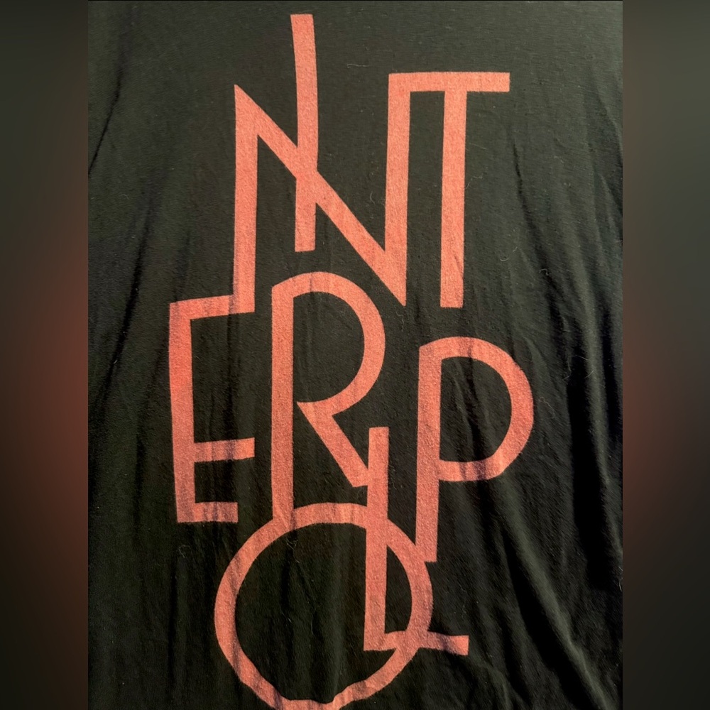 Interpol Stacked Band Logo Graphic T-Shirt Size S